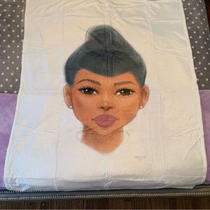 Girl in Pearls throw blanket